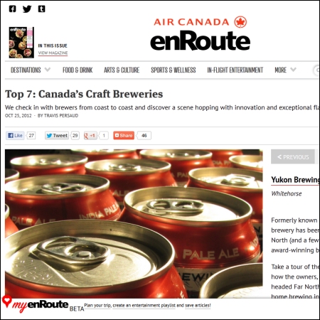 enRoute Magazine Profiles 7 Canadian Breweries