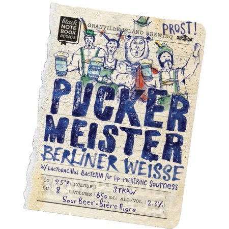 Granville Island Black Note Book Series Continues With Pucker Meister Berliner Weisse