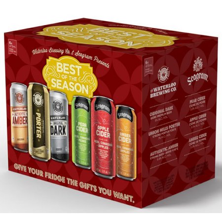 Brick Brings Waterloo Beer & Seagram Cider Together in New Holiday Pack