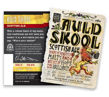 Granville Island Black Note Book Series Continues With Auld Skool Scottish Ale