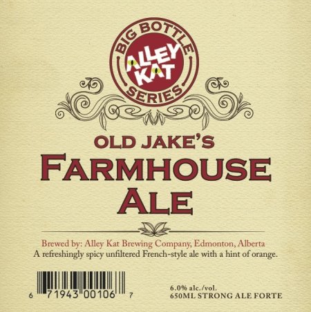 Alley Kat Big Bottle Series Continues with Old Jake’s Farmhouse Ale
