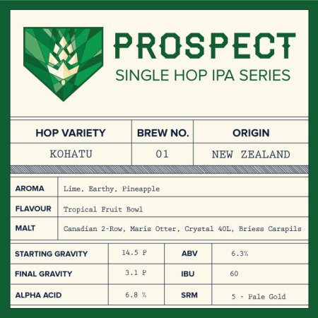 Left Field Launches Prospect Single Hop IPA Series