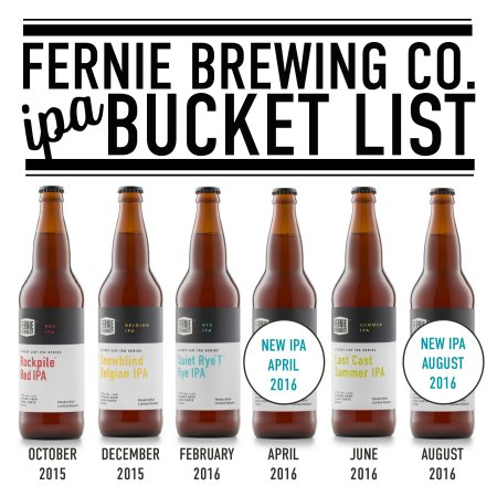 Fernie Bucket List IPA Series Starts Third Annual Cycle with Two Additions