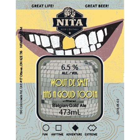 Nita Wout De Smet Has a Goud Tooth Golden Pale Ale Now Available