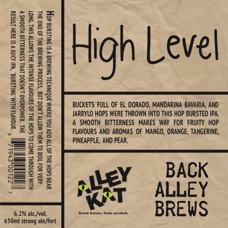 Alley Kat Back Alley Brews Series Continues with High Level IPA