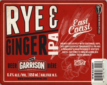 Garrison Rye & Ginger IPA Out Now