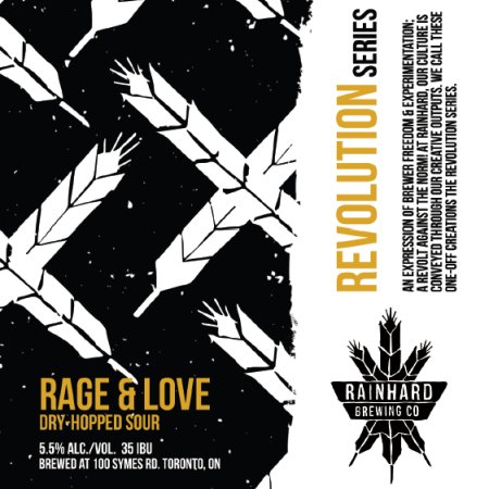 Rainhard Revolution Series Continues with Rage & Love Dry-Hopped Sour