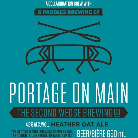 Second Wedge & 5 Paddles Releasing Portage on Main Heather Oat Ale