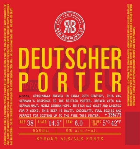 R&B Brewing Mount Pleasant Limited Release Series Continues with Deutscher Porter