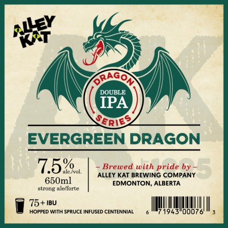 Alley Kat Dragon Double IPA Series Continues With Evergreen Dragon