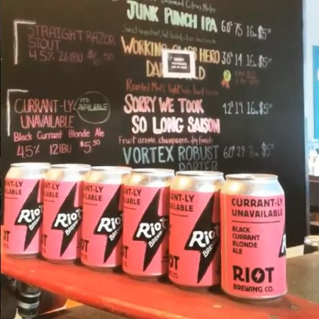 Riot Brewing Brings Back Currant-ly Unavailable Black Currant Blonde Ale