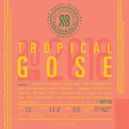 R&B Brewing Mount Pleasant Series Continues with Tropical Gose
