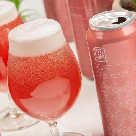 Steel & Oak Brewing Releasing Blush Rosé Saison for West Coast Canning Canned Good Initiative