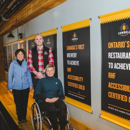 Cowbell Brewing Receives Gold Accessibility Certification from Rick Hansen Foundation