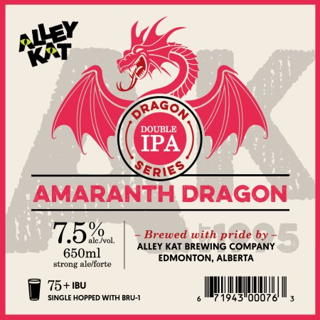 Alley Kat Brewing Dragon Double IPA Series Continues with Amaranth Dragon