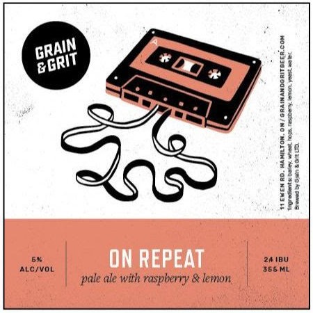 Grain & Grit Beer Co. Releases On Repeat Fruited Pale Ale and Nearly Noble Lagered Ale