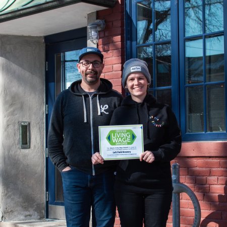 Left Field Brewery Becomes Certified Living Wage Employer