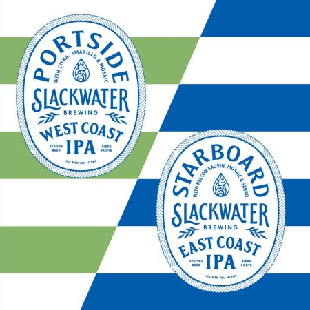 Slackwater Brewing Releases Portside West Coast IPA and Starboard East Coast IPA