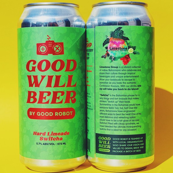 Good Robot Brewing and Limestone Group Release Hard Limeade Switcha Fruited Radler