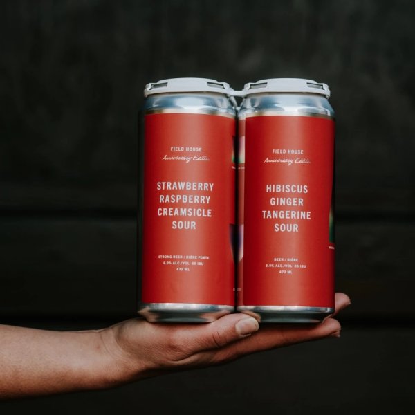 Field House Brewing Releases Strawberry Raspberry Creamsicle Sour and Hibiscus Ginger Tangerine Sour