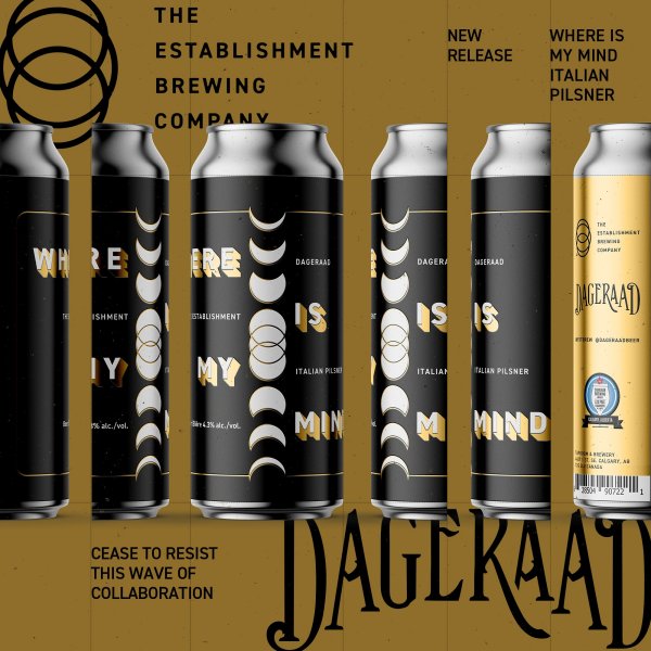 The Establishment Brewing Company and Dageraad Brewing Release Where Is My Mind? Italian Pilsner