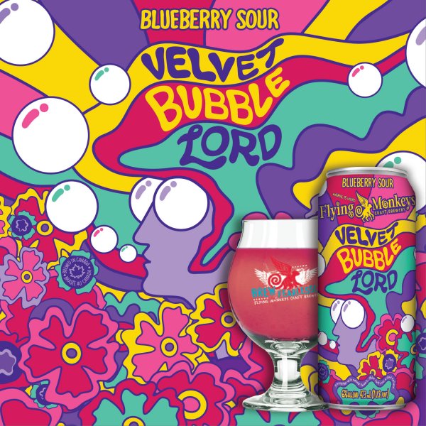 Flying Monkeys Craft Brewery Releases Velvet Bubble Lord Blueberry Sour