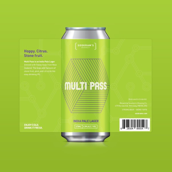 Sookram’s Brewing Releases Multi Pass India Pale Lager