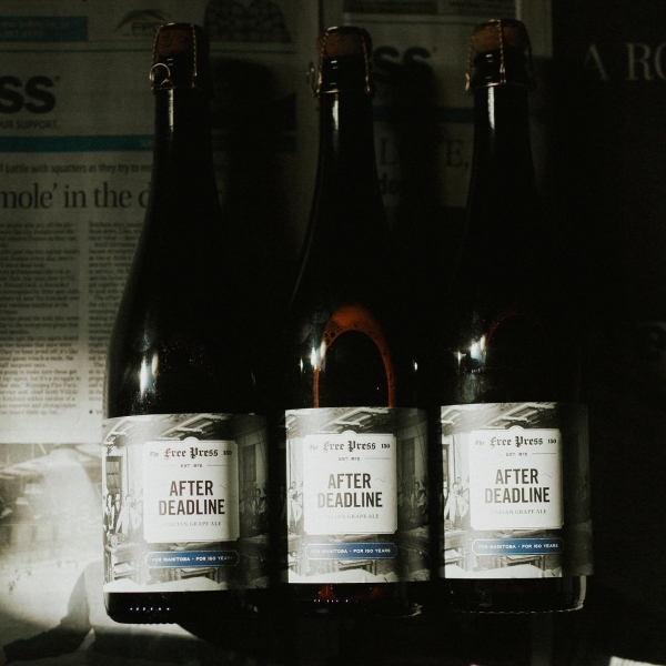 Nonsuch Brewing and Winnipeg Free Press Release After Deadline Grape Ale