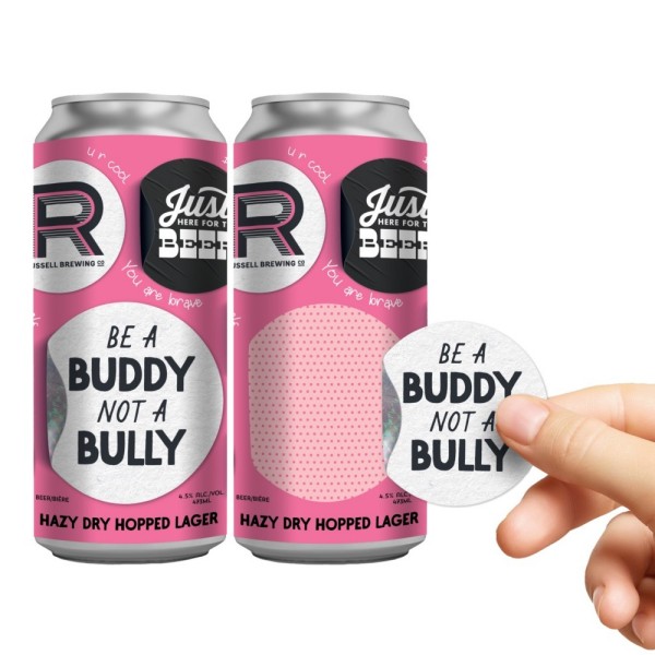 Russell Brewing and Just Here For The Beer Releasing Be A Buddy Not A Bully Lager for Pink Shirt Day
