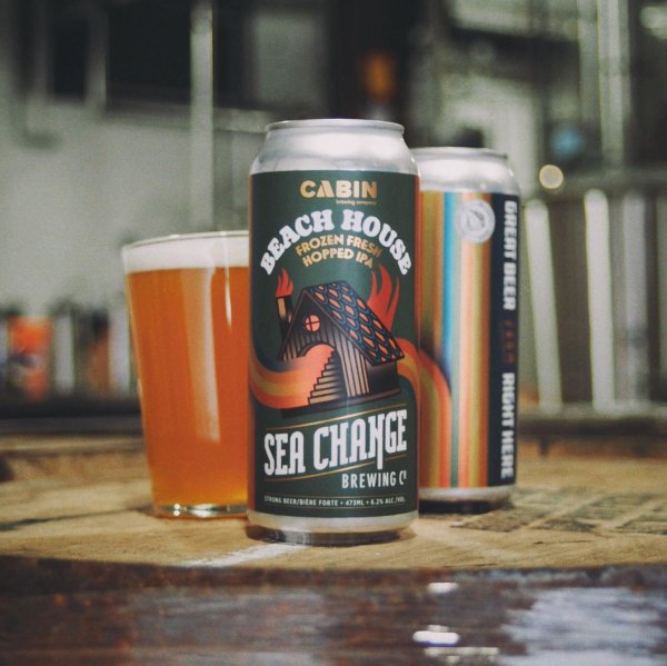 Cabin Brewing and Sea Change Brewing Release Beach House Frozen Fresh Hopped IPA