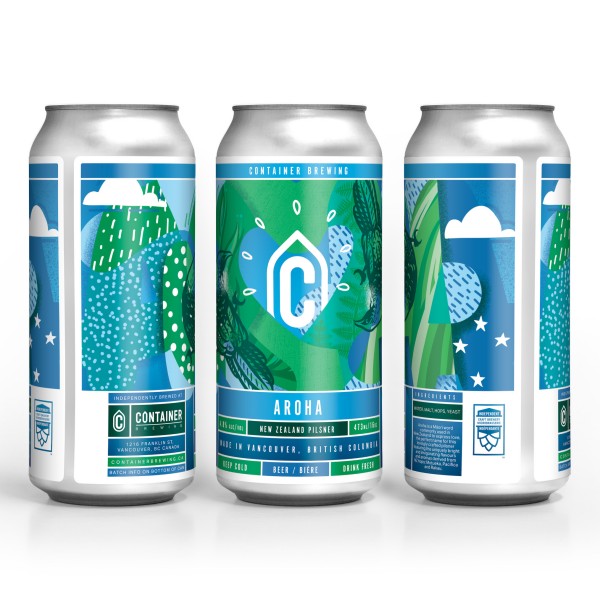 Container Brewing Releases Aroha New Zealand Pilsner and Forgotten Trail West Coast IPA