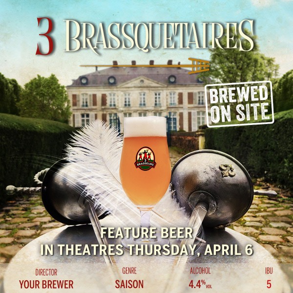 Les 3 Brasseurs/The 3 Brewers Releases 3 Brassquetaires Saison