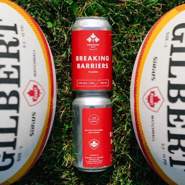 Dominion City Brewing and Rugby Canada Release Breaking Barriers Pilsner