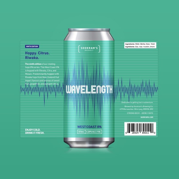 Sookram’s Brewing Releases Ninth Edition of Wavelength West Coast IPA