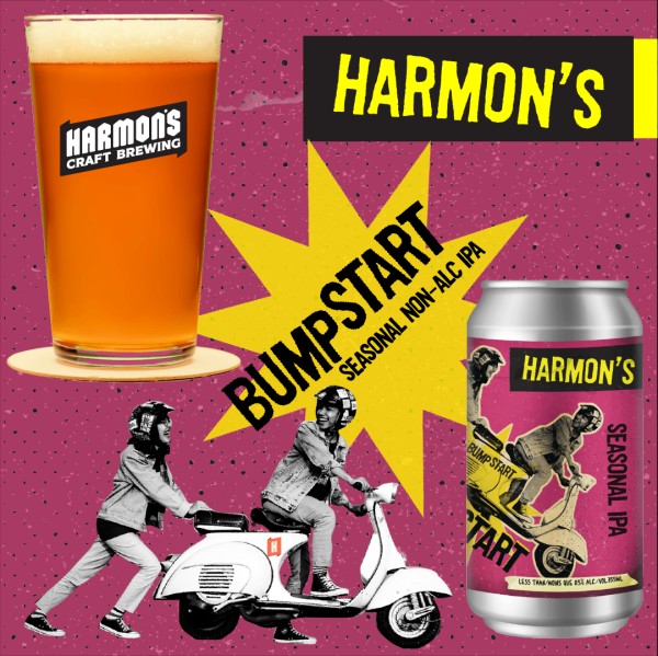 Harmon’s Non-Alc Craft Brewing Releases Bump Start IPA