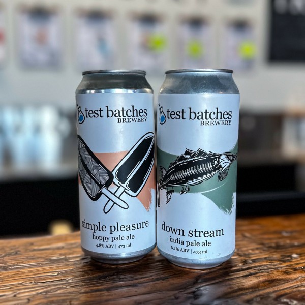 Test Batches Brewery Releases Simple Pleasure Pale Ale & Down Stream IPA